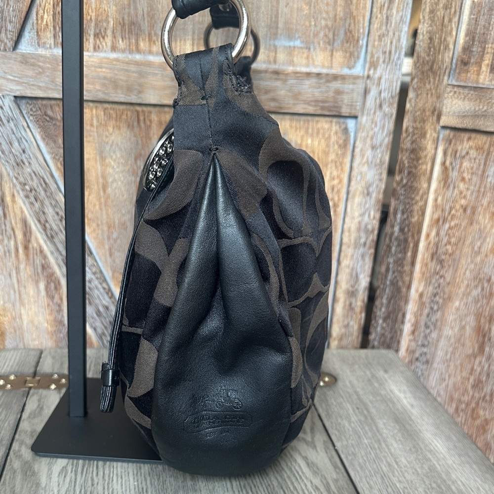 Coach 13642 ALI Signature Satin & Leather Hobo Shoulder Bag & Matching Wallet - Picture 7 of 16